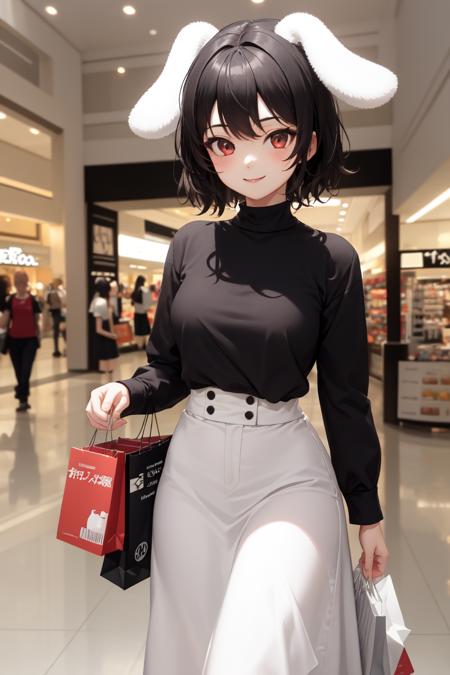 2486779-3307030101-masterpiece, best quality, absurdres, perfect anatomy, 1girl, solo, Inaba Tewi, short hair, black hair, high-waist skirt, long s.png